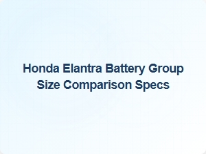 Comparing Honda and Elantra Battery Specs and Group Sizes