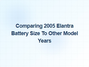 Comparing Elantra Battery Sizes Across Model Years